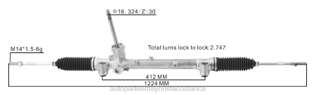 Repuestos de motos en Heredia - cremallera de dirección asistida 77367810 68263318aa 52060738 52060739 51967456 52076430 52113668 52005180 51936135 52158027 52158028 TJTB2794 DODGE/CHRYSLER