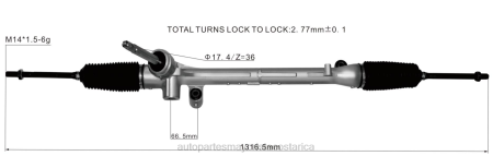 Repuestos de motos en Costa Rica - cremallera de dirección asistida kd31-32-110 TJTB2631 MAZDA