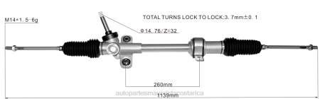 Autopartes Costa Rica - cremallera de dirección asistida 45510-b4010 TJTB2498 TOYOTA