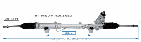 Mayorista de auto repuestos - cremallera de dirección asistida 2h2422055b TJTB2427 VOLKSWAGEN